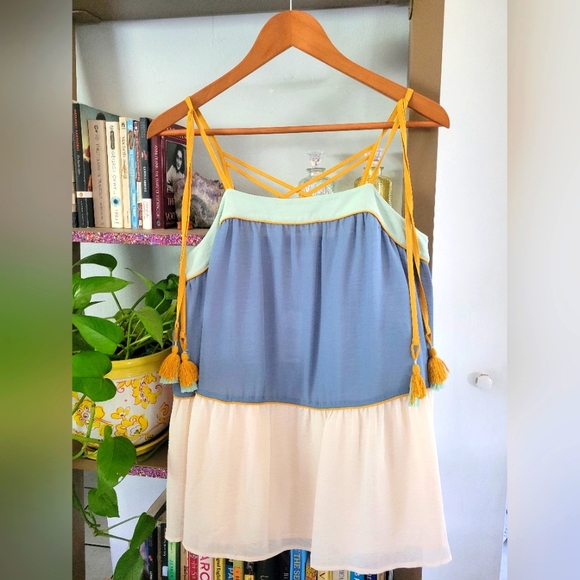 LOFT | Tiered Poolside Peplum Cami Top | Women's Size XS | NWT - Picture 1 of 11